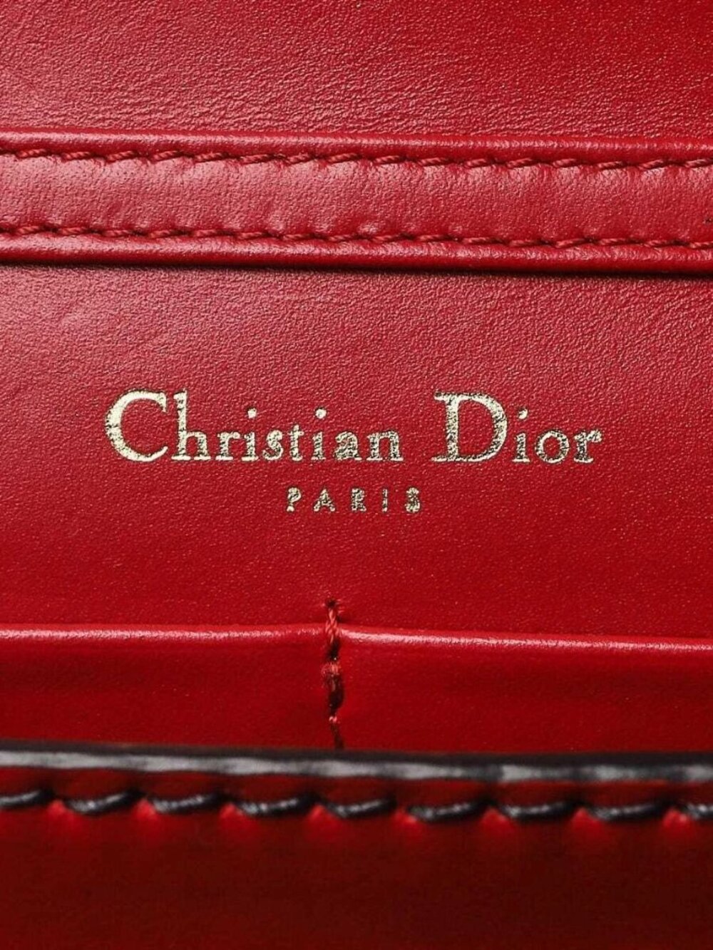 Christian Dior Red Smooth Calfskin Leather J'ADIOR Wallet on Chain Clutch Bag - Picture 9 of 12